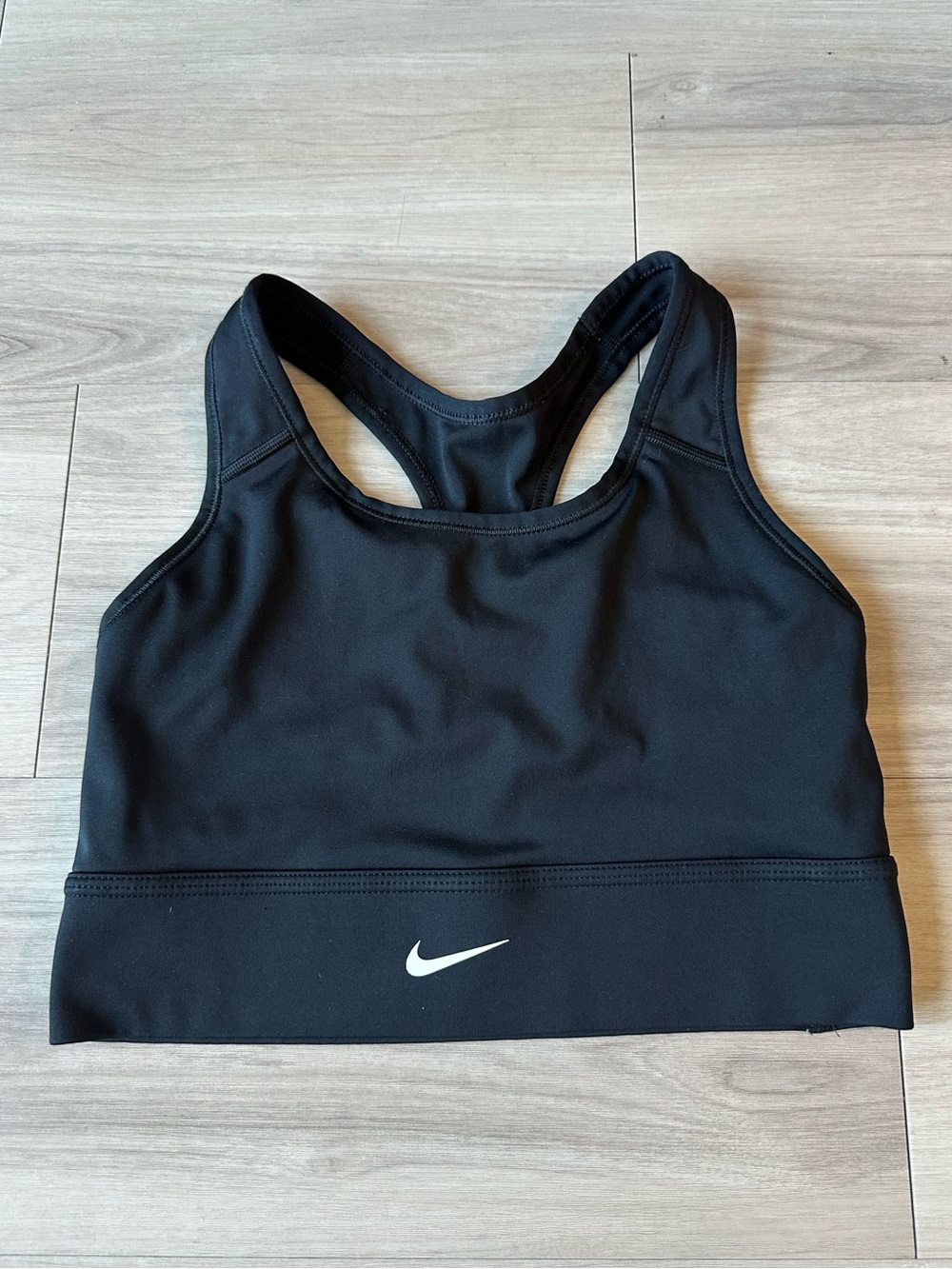 Nike Black Dri-FIT Racerback Sports Bra Size Medium Black Womens